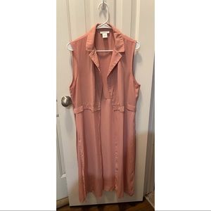 Sleeveless Pink Duster